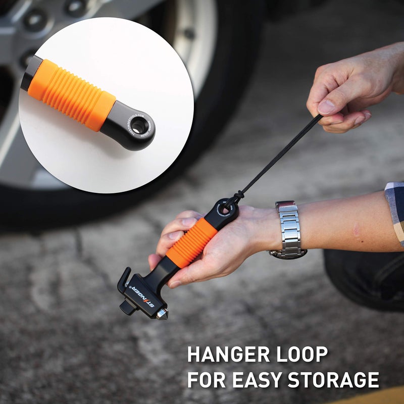 Stinger Super Duty Car Emergency Escape Tool, Hardened Carbon Steel Vehicle Safety Hammer, Spring Loaded Window Breaker, Razor Sharp Seat Belt Cutter, Auto Accident Life-Saving Rescue Tool (Orange) - Image 5